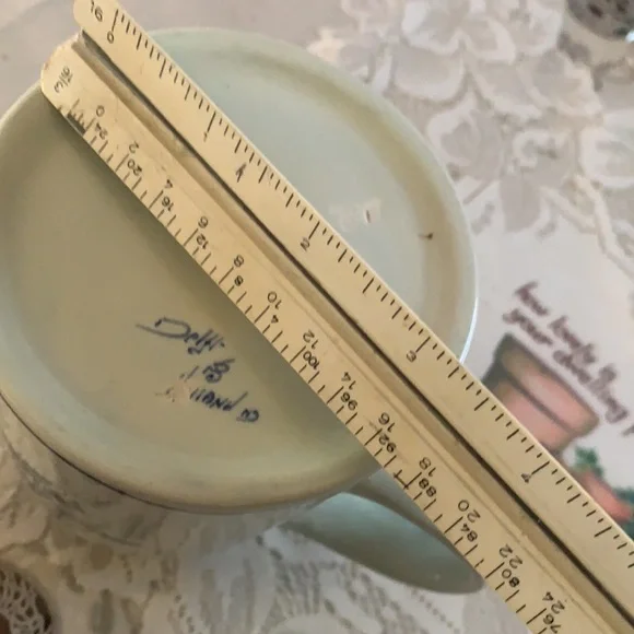 HOLLAND DELFT BLUE LARGE COFFEE CUP MUG WINDMILL SOUVENIR  “KLM” VINTAGE VTG - Picture 11 of 13